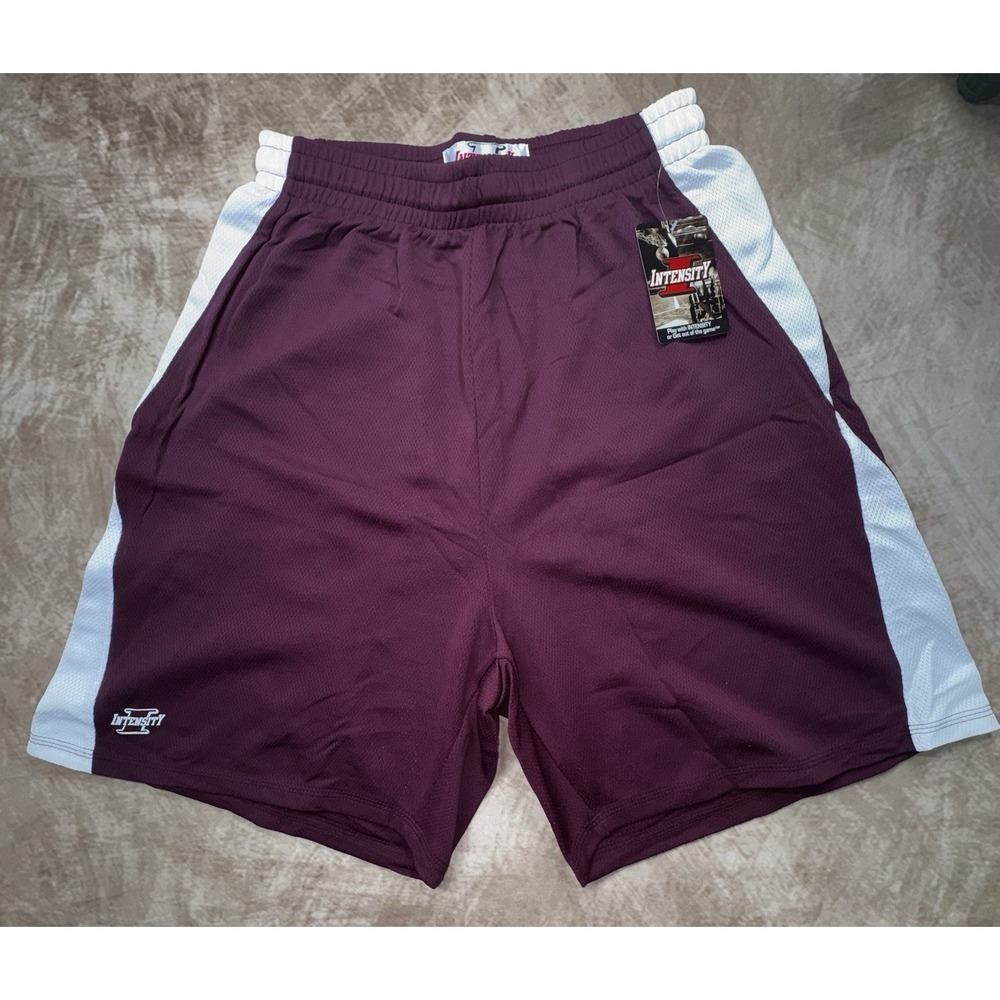 Intensity Basketball Athletic Shorts Men's Maroon Size Large NWT